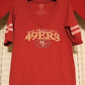 San Francisco 49ers v-neck t shirt